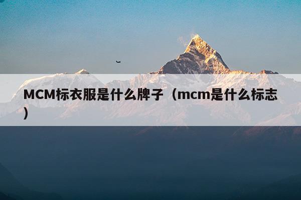 MCM标衣服是什么牌子(mcm是什么牌子)