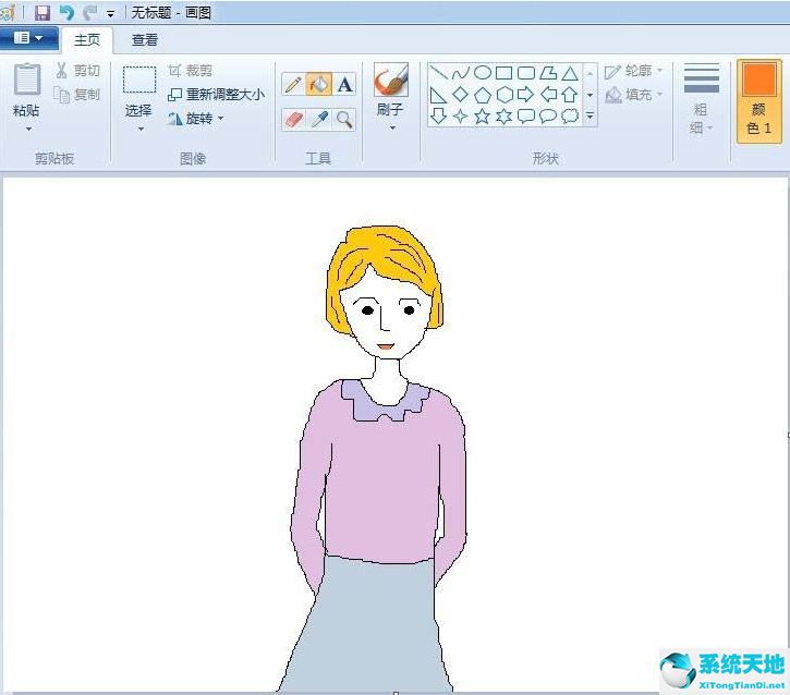 如何使用XP画图工具画简笔画人物 XP画图工具画简笔画人物的方法