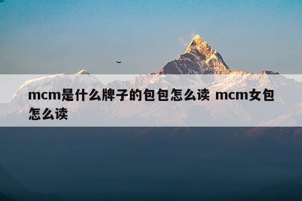 mcm包包中文怎么读