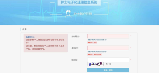 护士电子化注册个人端