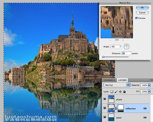 Photoshop CS6制作水中倒影特效照片（PS）技巧