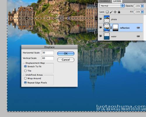 Photoshop CS6制作水中倒影特效照片（PS）技巧