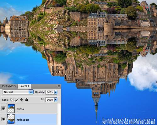 Photoshop CS6制作水中倒影特效照片（PS）技巧