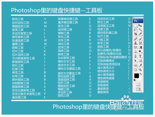 ps常用快捷键大全表格图片(photoshop各种快捷键)